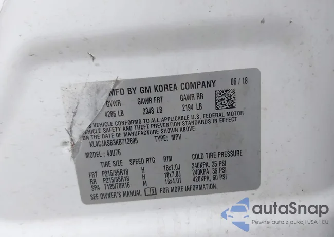 KL4CJASB3KB712695: 42178452