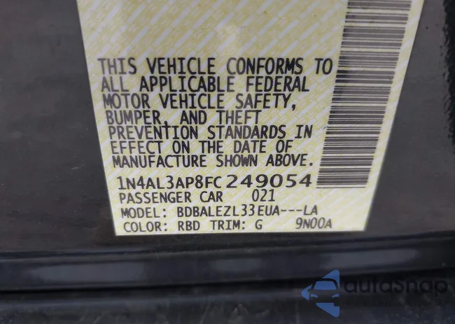 1N4AL3AP8FC249054: 42179598