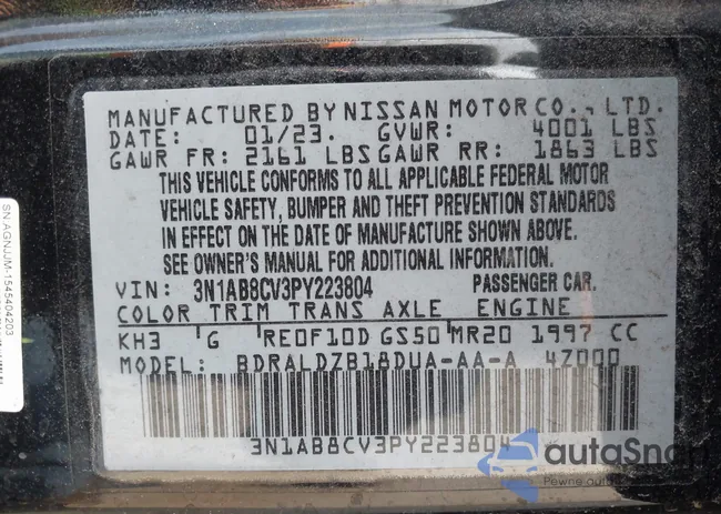 3N1AB8CV3PY223804: 42179160