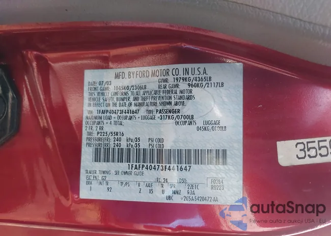 1FAFP40473F441647: 42179189