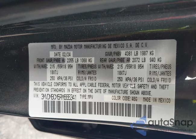 3MVDMBCM5RM665341: 42180459