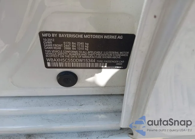 WBAXH5C55DDW15344: 42180700