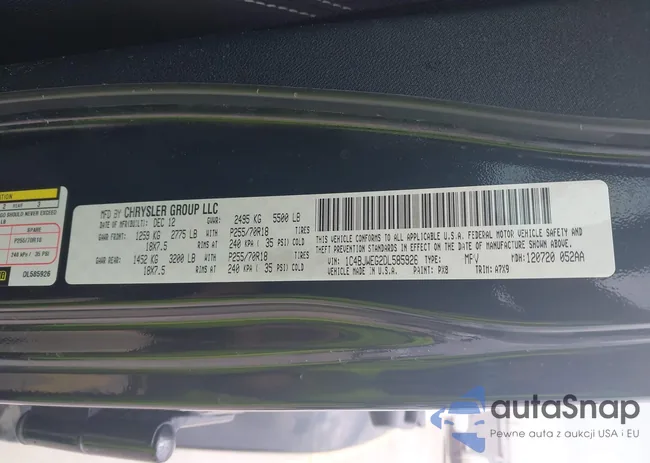 1C4BJWEG2DL585926: 42180759