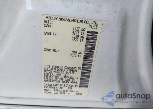 1N4AL3AP8JC176809: 42180144