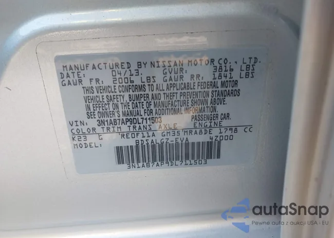 3N1AB7AP9DL711503: 42180145