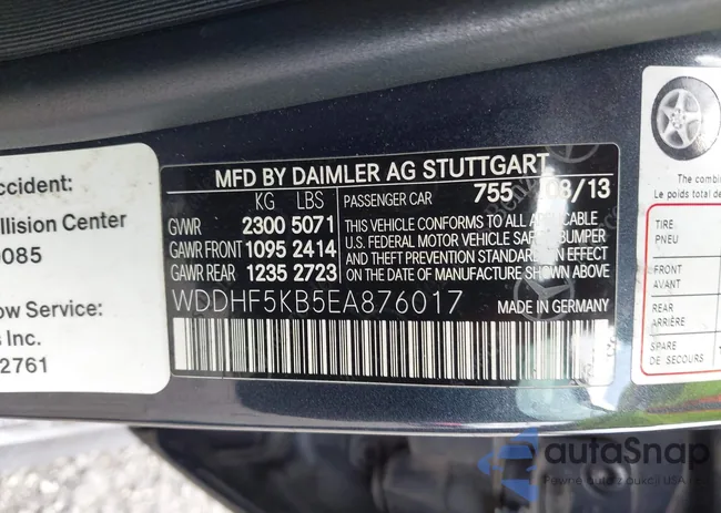 WDDHF5KB5EA876017: 42181506