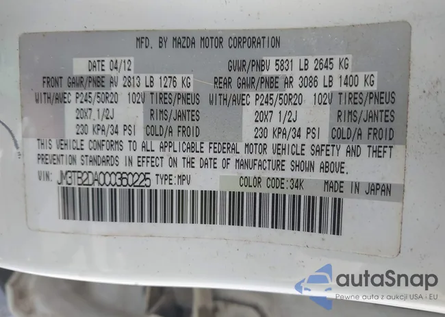 JM3TB2DA0C0360225: 42181667