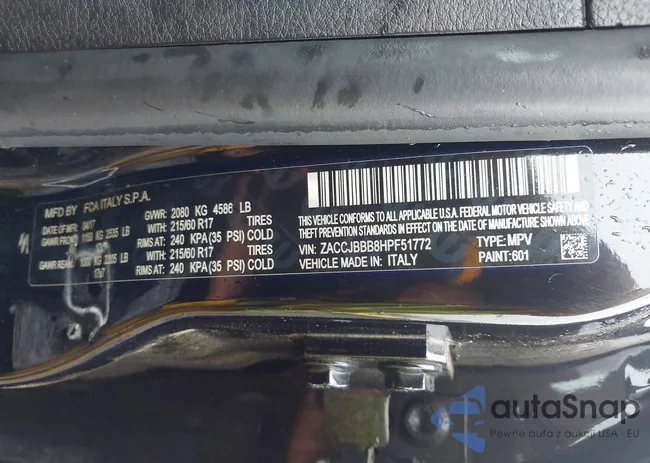 ZACCJBBB8HPF51772: 42181722