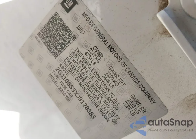 2G1105S3XJ9128383: 42181912