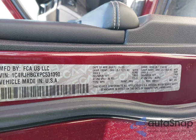 1C4RJHBGXPC531390: 42181975