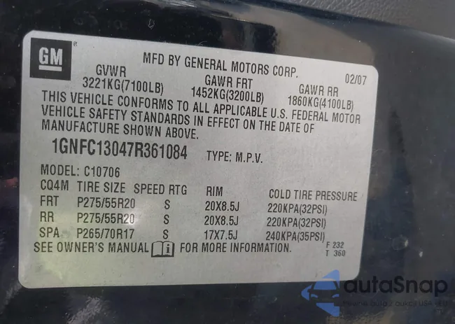 1GNFC13047R361084: 42182007