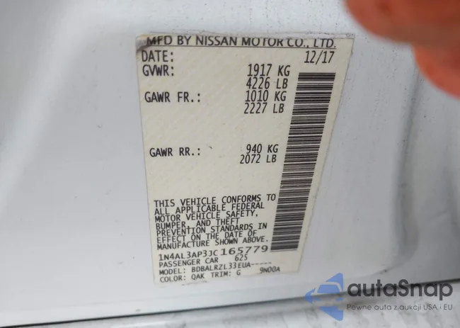 1N4AL3AP3JC165779: 42182049