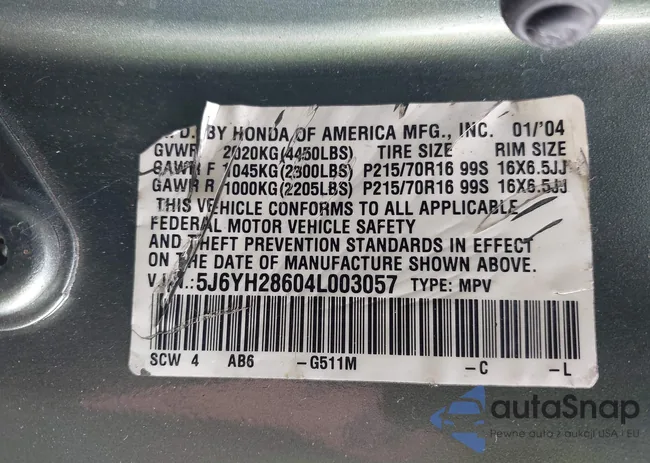 5J6YH28604L003057: 42181075