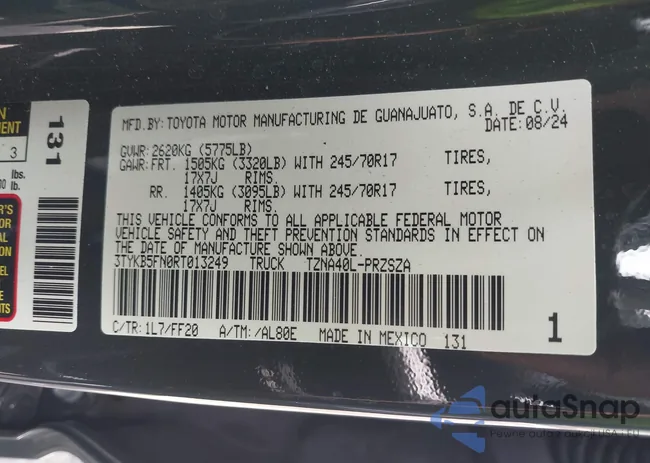 3TYKB5FN0RT013249: 42182507