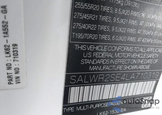 SALWR2SE4LA710319: 42182635