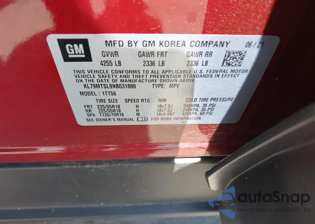 KL79MTSL9NB031888: 42182833