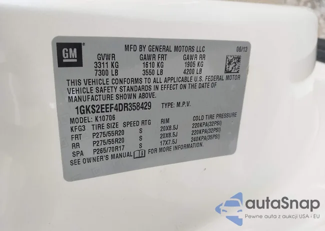 1GKS2EEF4DR358429: 42182845