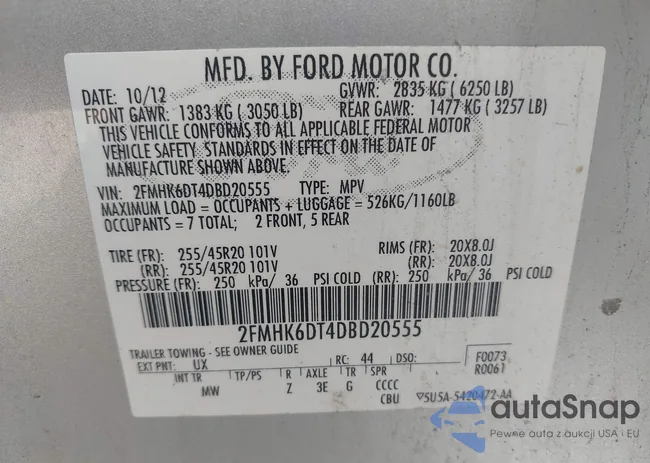 2FMHK6DT4DBD20555: 42182228