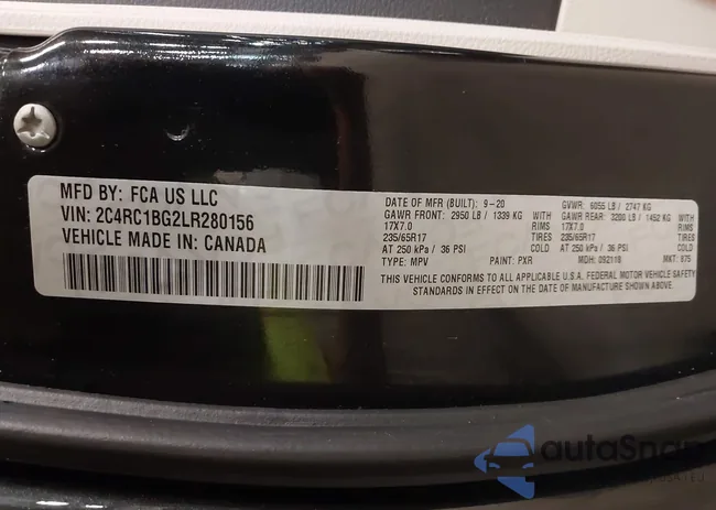 2C4RC1BG2LR280156: 42182406