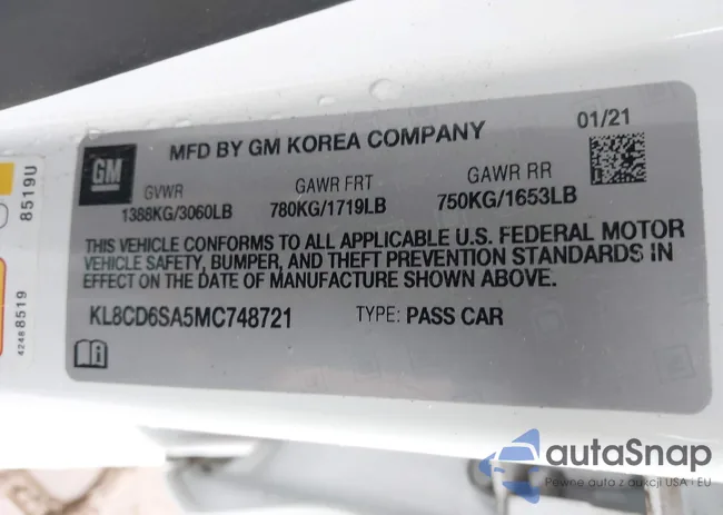 KL8CD6SA5MC748721: 42183835