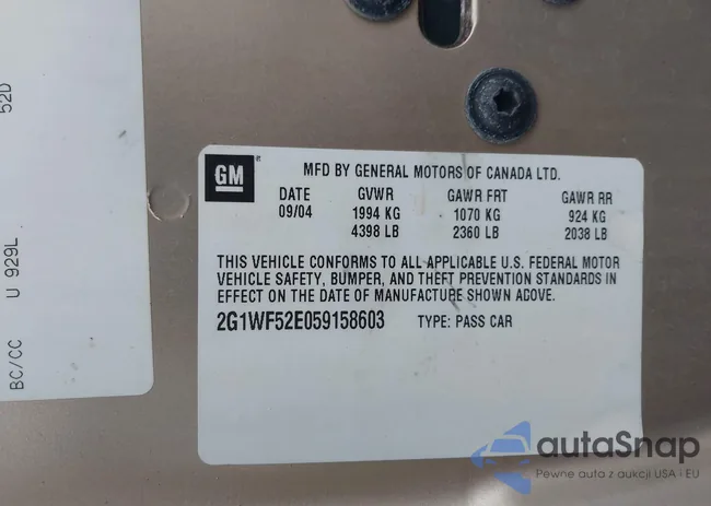 2G1WF52E059158603: 42184593