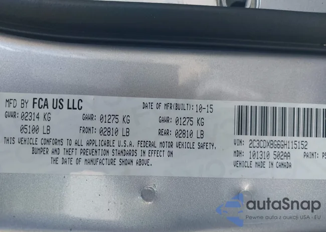 2C3CDXBG6GH115152: 42184595