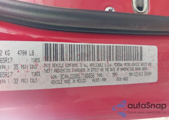 3C4NJDDB5LT166656: 42184661