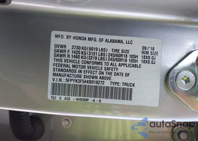 5FPYK3F54KB018272: 42184895