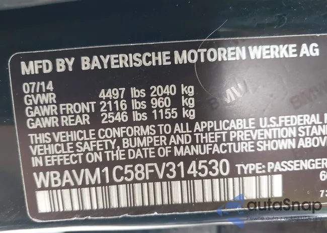 WBAVM1C58FV314530: 42184209