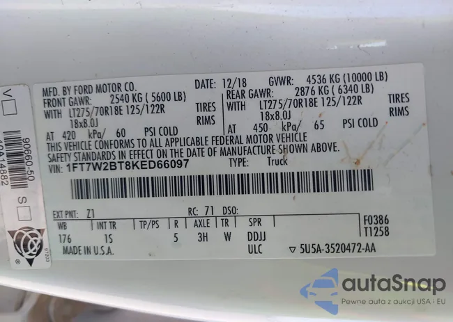 1FT7W2BT8KED66097: 42184383