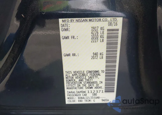 1N4AL3AP0HC112371: 42185520