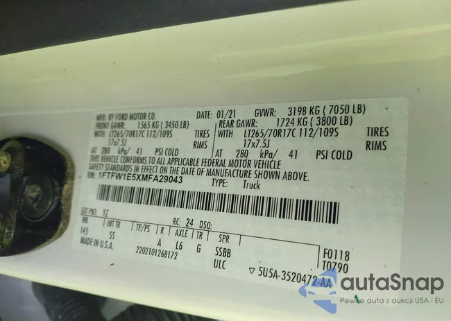 1FTFW1E5XMFA29043: 42185602