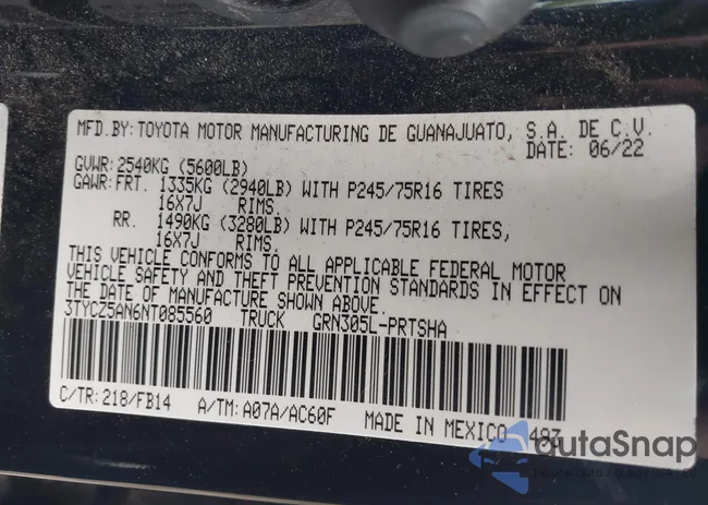 3TYCZ5AN6NT085560: 42185639