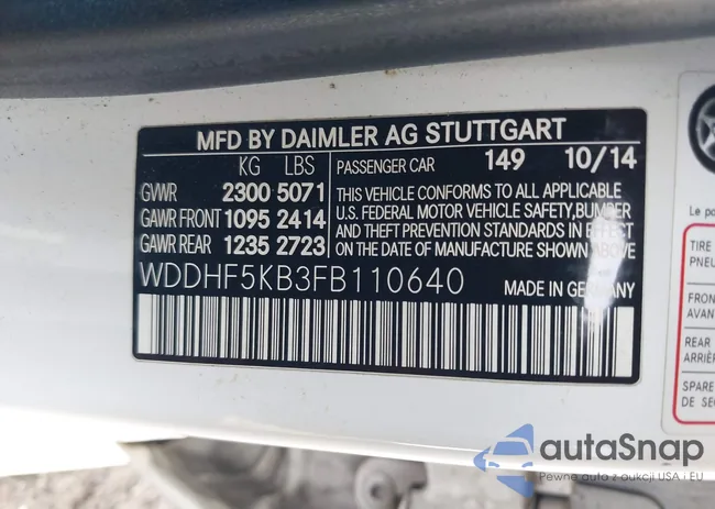 WDDHF5KB3FB110640: 42185916