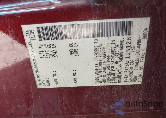 1N4AL2AP6AC115128: 42185935