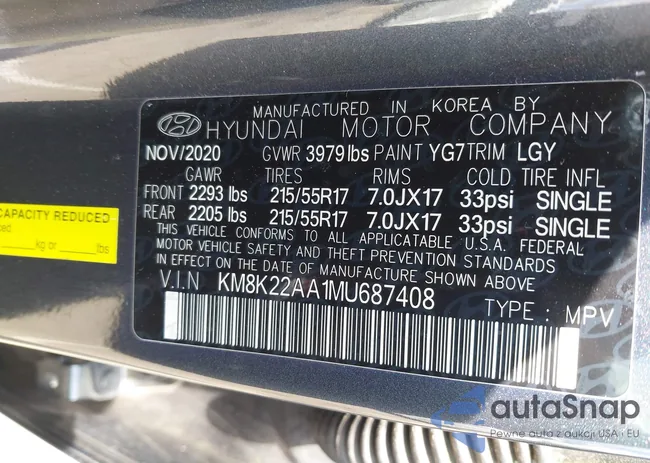 KM8K22AA1MU687408: 42186021