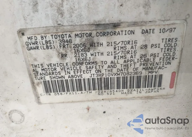 JT3HP10VXW7082369: 42186600