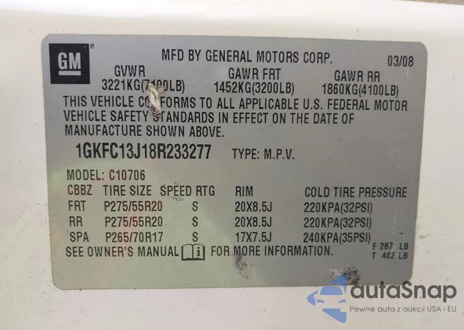 1GKFC13J18R233277: 42186723