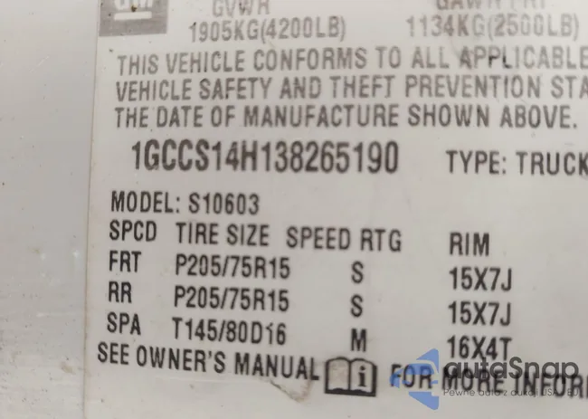 1GCCS14H138265190: 42186732