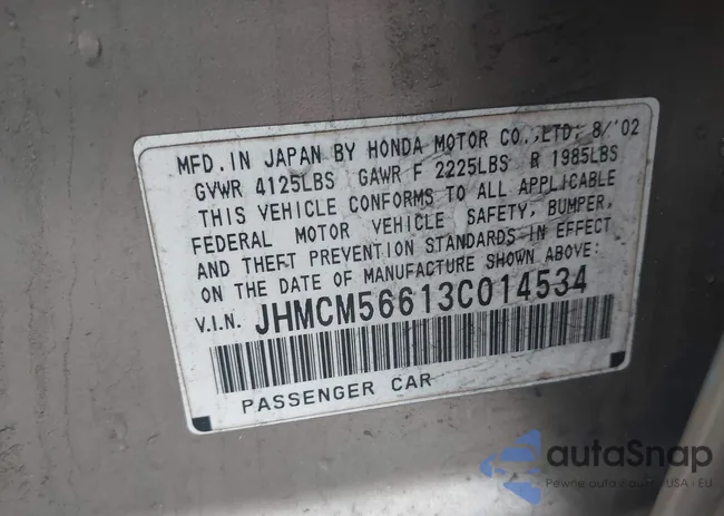 JHMCM56613C014534: 42186819