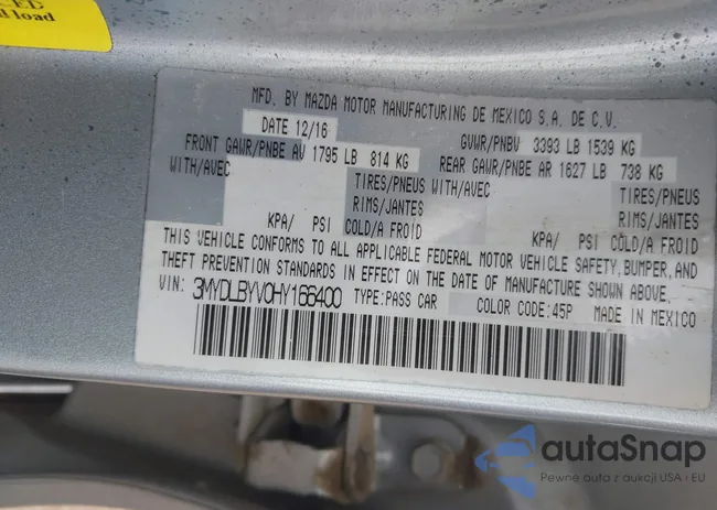 3MYDLBYV0HY166400: 42186964