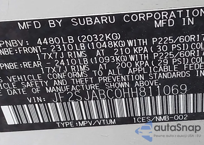 JF2SJABC0HH811069: 42186371