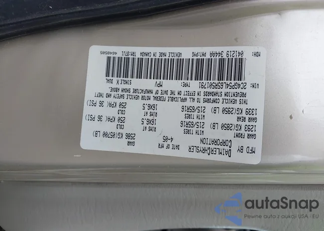 2C4GP54L65R501791: 42187645