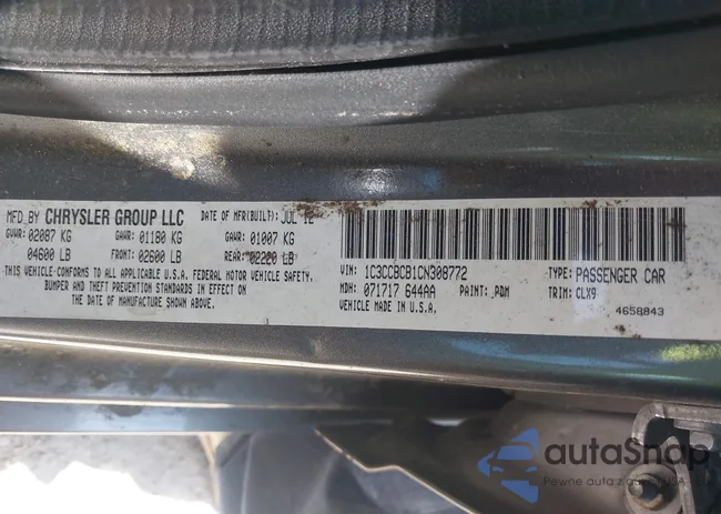 1C3CCBCB1CN308772: 42187662