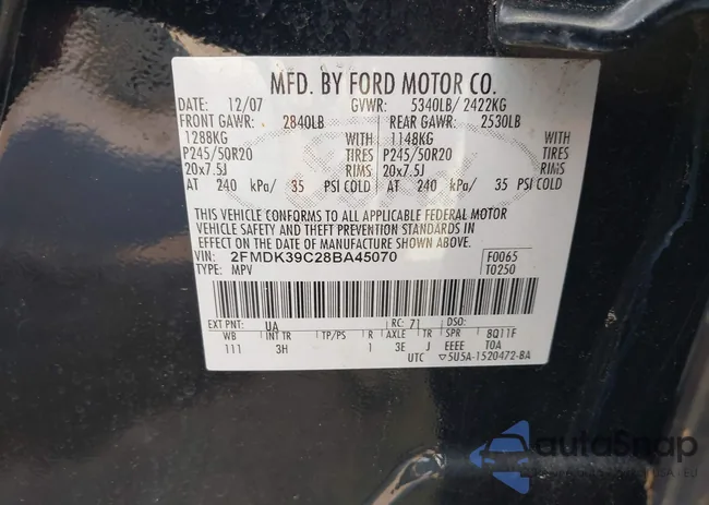 2FMDK39C28BA45070: 42187721