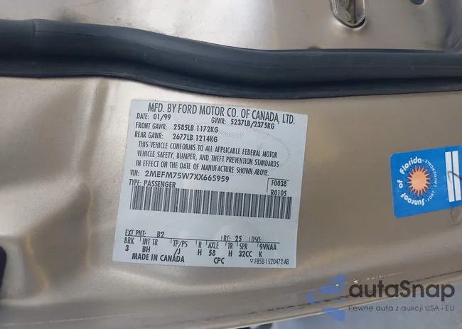 2MEFM75W7XX665959: 42187818