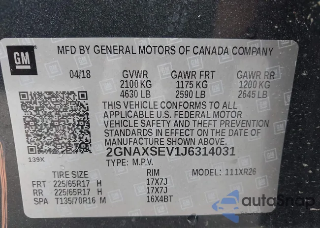 2GNAXSEV1J6314031: 42187828