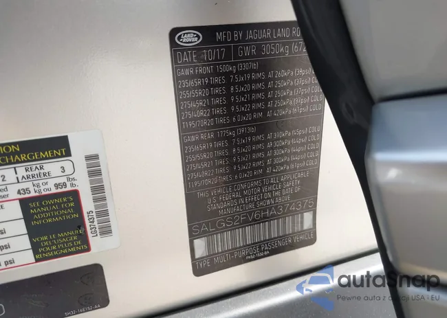 SALGS2FV6HA374375: 42187886