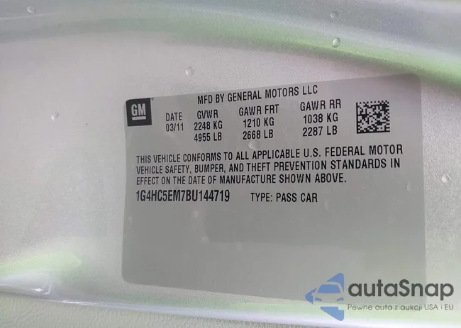 1G4HC5EM7BU144719: 42187947