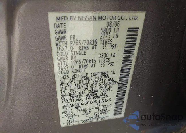 5N1AR18UX6C684565: 42187076